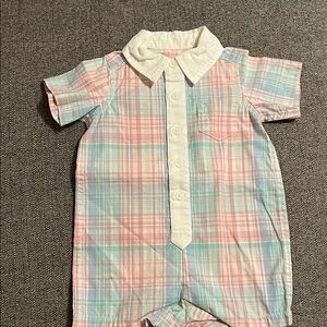 Plaid Pastel Kids One Piece